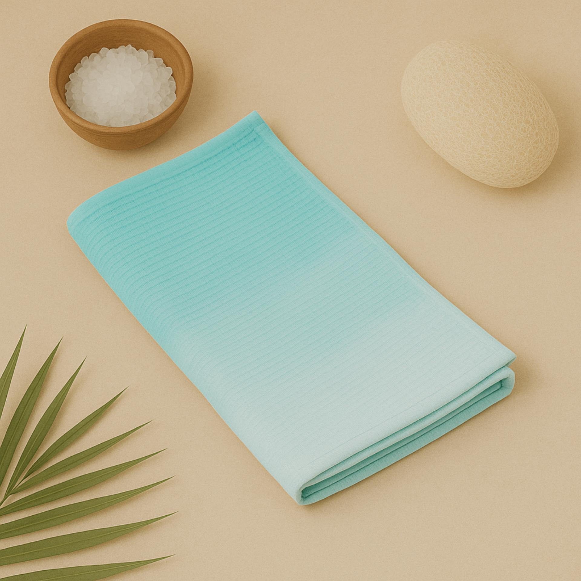 Happie Dayz pure cotton 100% -  Waffle Towel (light blue)