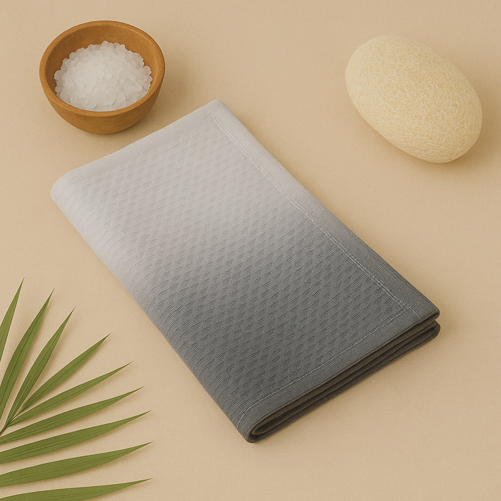 Happie Dayz pure cotton 100% - Waffle Towel (gray)